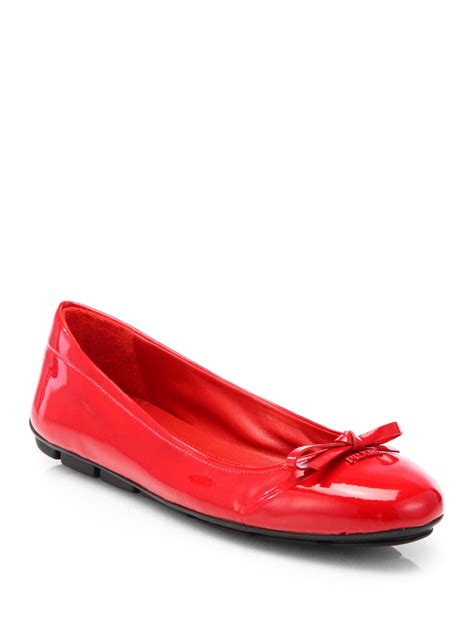 red Prada ballet flats